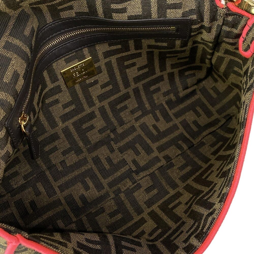 Fendi Mama Bucket Handbag 8BR600 Brown Dark Brown Pink - Picture 7 of 15